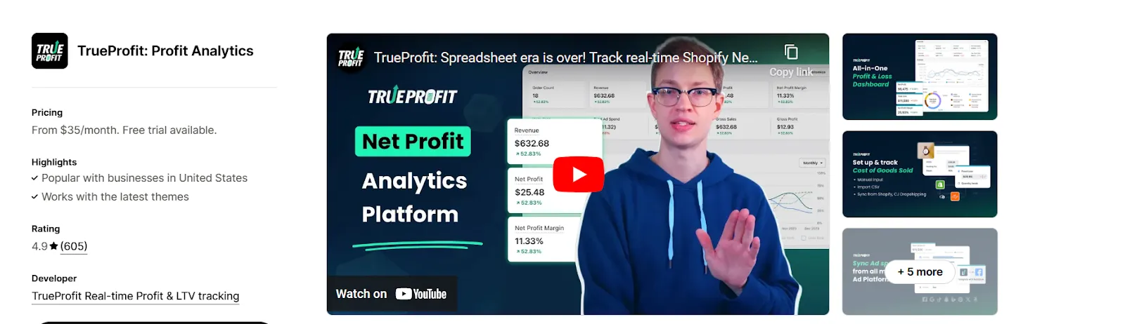TrueProfit: Profit Analytics